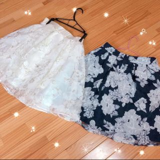 イング(INGNI)の花柄シースルースカート❤︎セット(ミニスカート)