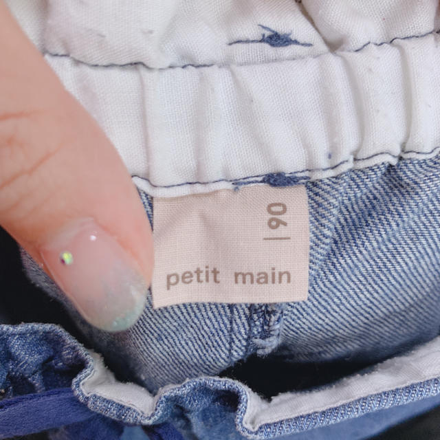 petit main(プティマイン)の美品プティマイン 90 デニムショートパンツ キッズ/ベビー/マタニティのキッズ服女の子用(90cm~)(パンツ/スパッツ)の商品写真