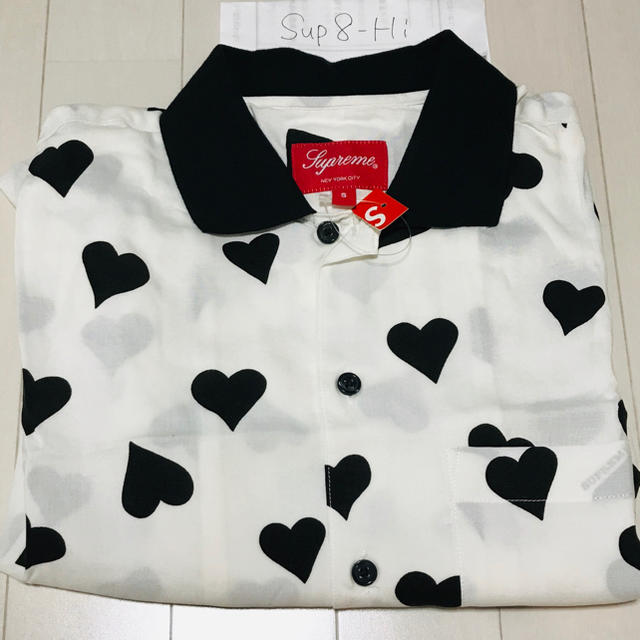 Supreme Hearts Rayon Shirt S Heart White - シャツ
