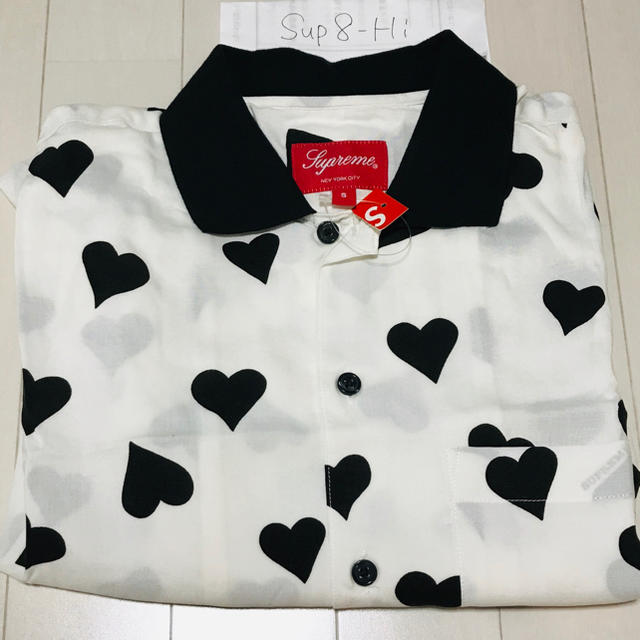 Supreme Hearts Rayon Shirt S Heart White