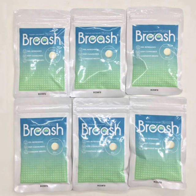 【特売セール】ブレッシュ 口臭ケアサプリ Breash 6袋セット コスメ/美容のオーラルケア(口臭防止/エチケット用品)の商品写真