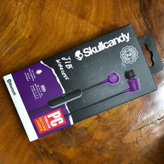 Skullcandy(スカルキャンディ)のSakuH様専用Skullcandy スカルキャンディー イヤホン  紫パープル スマホ/家電/カメラのオーディオ機器(ヘッドフォン/イヤフォン)の商品写真