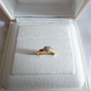 ポンテヴェキオ(PonteVecchio)の【極美品】Ponte Vecchio K18 YG D0.2ct ハートリング(リング(指輪))