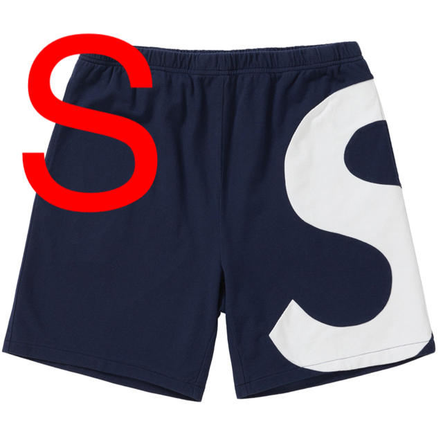 supreme S Logo short navy 紺 S 新品 納品書付き