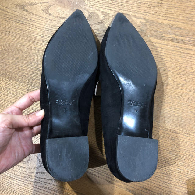 ZARA - 値下げ!!美品☆ZARAスエードフラットパンプス37(24cm)の通販