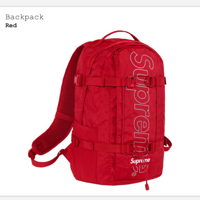 Supreme Backpack18aw 赤