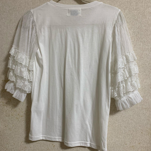 Katie(ケイティー)の最終値下げkatie VICTORIA tulle puff tee ホワイト レディースのトップス(Tシャツ(半袖/袖なし))の商品写真