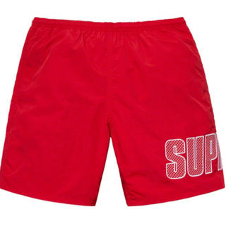 シュプリーム(Supreme)のL supreme Logo Appliqué Water Short Red(水着)