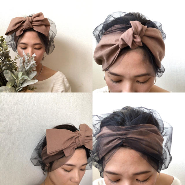 CA4LA(カシラ)のlinen blend 3WAY tulle hairband レディースのヘアアクセサリー(ヘアバンド)の商品写真