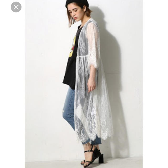 AZUL by moussy(アズールバイマウジー)のぴあの様専用 レースガウン レディースのトップス(カーディガン)の商品写真