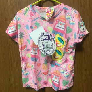 ジャム(JAM)のJAM トコナツノポケテンベイベーTシャツ ピンク 100(Tシャツ/カットソー)