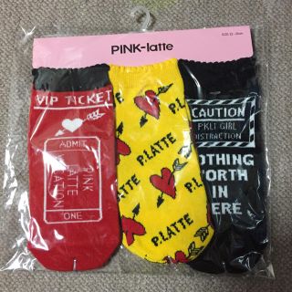 ピンクラテ(PINK-latte)の新品未使用品！ PINK-latte ソックス3点セット(靴下/タイツ)