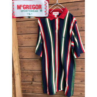 マックレガー(McGREGOR)の90's mcgregor ストライプポロシャツ L(ポロシャツ)