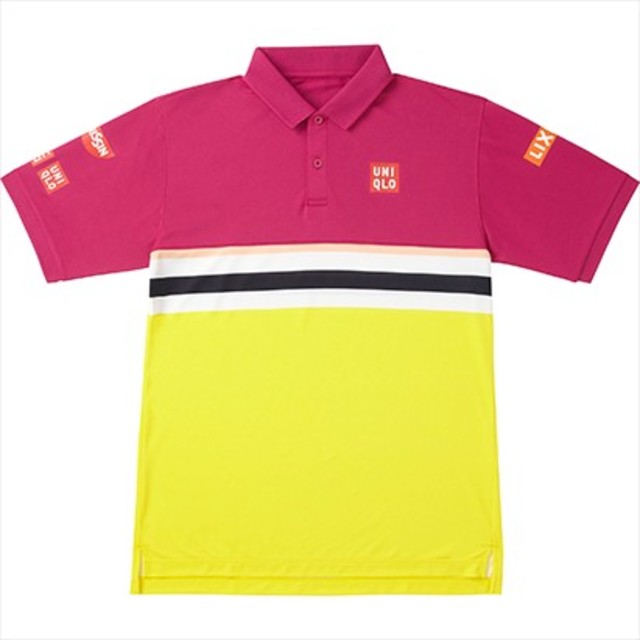 UNIQLO(ユニクロ)の錦織圭選手 着用モデル  ユニクロ NK ドライEX ポロシャツ PINK スポーツ/アウトドアのテニス(ウェア)の商品写真