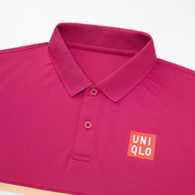 UNIQLO(ユニクロ)の錦織圭選手 着用モデル  ユニクロ NK ドライEX ポロシャツ PINK スポーツ/アウトドアのテニス(ウェア)の商品写真