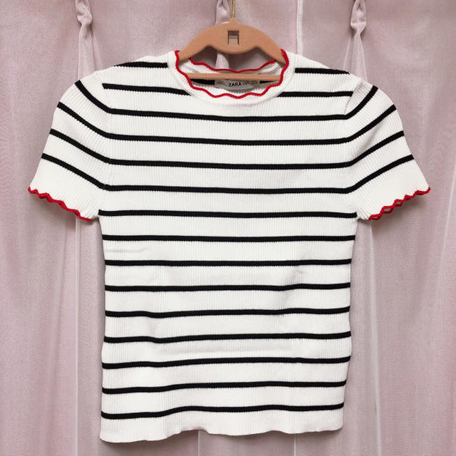 ZARA(ザラ)のニットTシャツ ZARA レディースのトップス(Tシャツ(半袖/袖なし))の商品写真