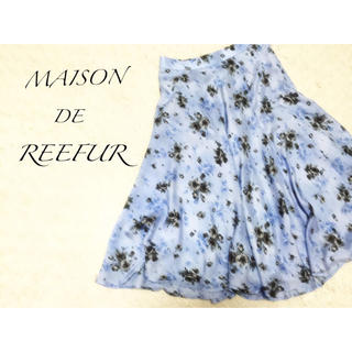 メゾンドリーファー(Maison de Reefur)のReefur☆花柄シルクスカート(ひざ丈スカート)