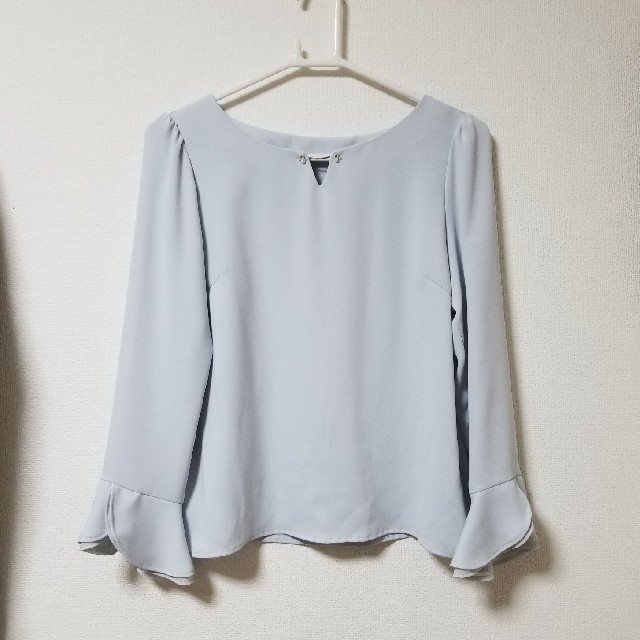 PROPORTION BODY DRESSING(プロポーションボディドレッシング)の【美品】エアリーダブルクロスビジュ―ベルブラウス レディースのトップス(シャツ/ブラウス(長袖/七分))の商品写真