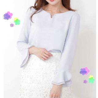 プロポーションボディドレッシング(PROPORTION BODY DRESSING)の【美品】エアリーダブルクロスビジュ―ベルブラウス(シャツ/ブラウス(長袖/七分))