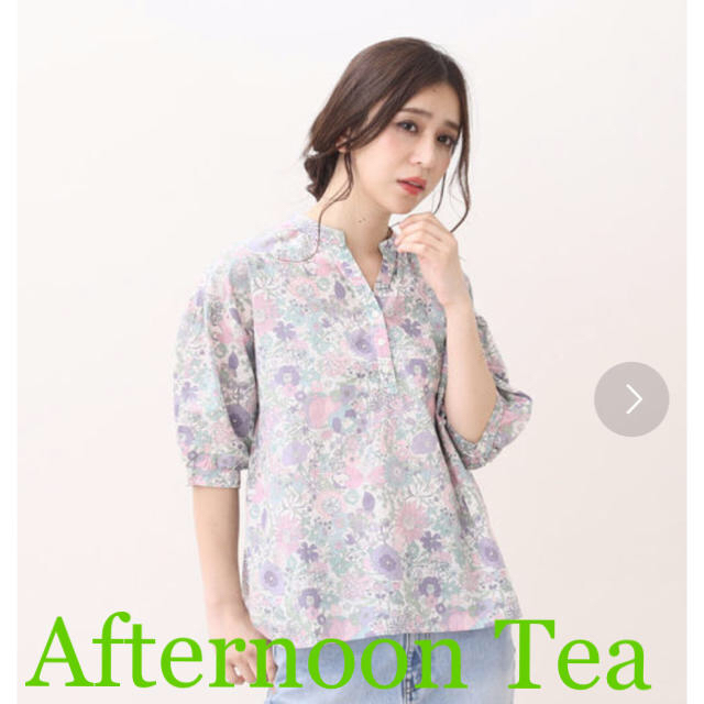 AfternoonTea(アフタヌーンティー)のアフタヌーンティー☕️リバティ＊ブラウス 五分袖 レディースのトップス(シャツ/ブラウス(半袖/袖なし))の商品写真