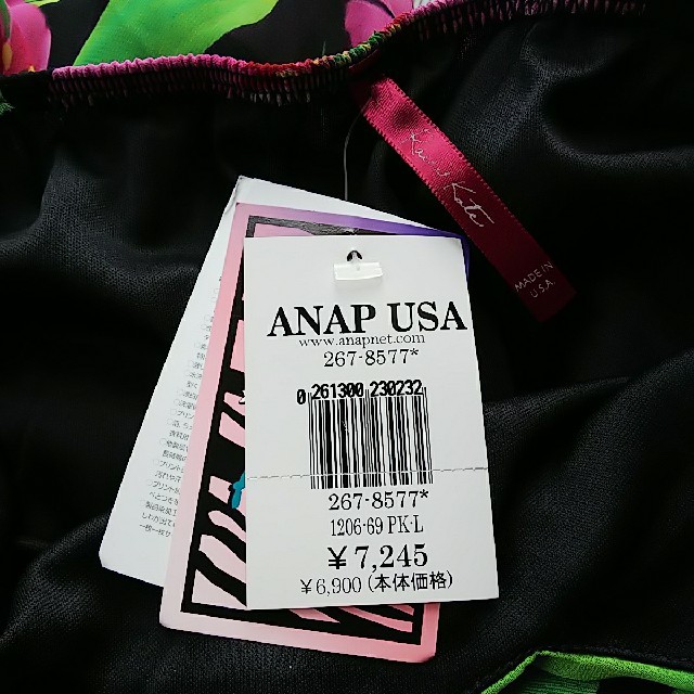 ANAP(アナップ)の【新品未使用】ANAP USA フラワーシフォンテールカットワンピース レディースのワンピース(ひざ丈ワンピース)の商品写真