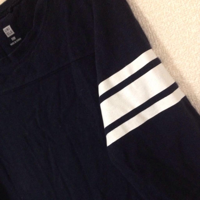 UNIQLO(ユニクロ)のライン七分袖チュニック♡ キッズ/ベビー/マタニティのキッズ服女の子用(90cm~)(Tシャツ/カットソー)の商品写真