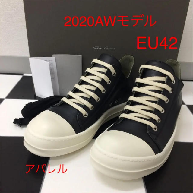 2020AWモデル EU42 RICK OWENS ラモーンズ  レザー ロー