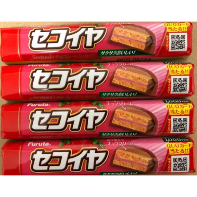 フルタ製菓(フルタセイカ)のセコイヤ チョコレート いちご 4本まとめ売り 食品/飲料/酒の食品(菓子/デザート)の商品写真