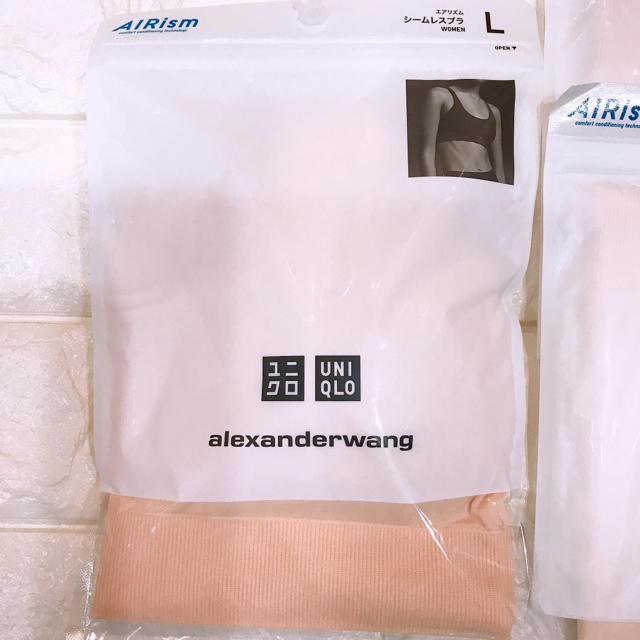 Alexander Wang(アレキサンダーワン)のエアリズム L ブラ 、ショーツ 2枚 3点セット アレキサンダーワン ユニクロ レディースの下着/アンダーウェア(ブラ&ショーツセット)の商品写真