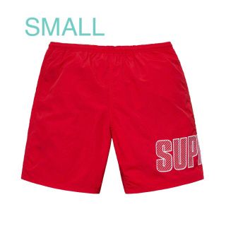 シュプリーム(Supreme)のLogo Appliqué Water Short red 水着 S(水着)