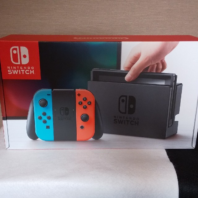 Nintendo Switch(ニンテンドースイッチ)の☆新品・未使用・未開封 ニンテンドースイッチ本体 ネオンブルー／ネオンレッド エンタメ/ホビーのゲームソフト/ゲーム機本体(携帯用ゲーム機本体)の商品写真