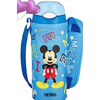 ディズニー(Disney)の💙ワンプッシュストロー付き水筒【保冷用】【ミッキー】新品即購入可ちい様専用(水筒)