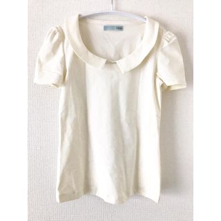 フォクシー(FOXEY)の美品☆MaDre/マドーレ 襟付き 半袖シャツ 38☆オフホワイト(Tシャツ(半袖/袖なし))