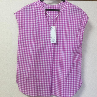 ジーユー(GU)のジーユー チェック シャツ 新品 タグ付き(シャツ/ブラウス(半袖/袖なし))