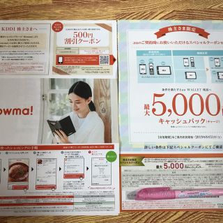 エーユー(au)のau(ＫＤＤＩ) クーポン券、Wowmaクーポン券 Reluxクーポン(ショッピング)