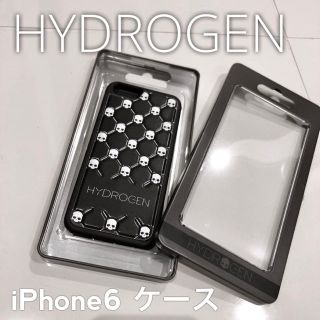 ハイドロゲン(HYDROGEN)の未使用品 HYDROGENハイドロゲン iPhone6用ケース スカル黒白ラバー(iPhoneケース)