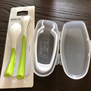 イケア(IKEA)のベビースプーン&麺きりカッター お食事セット(スプーン/フォーク)