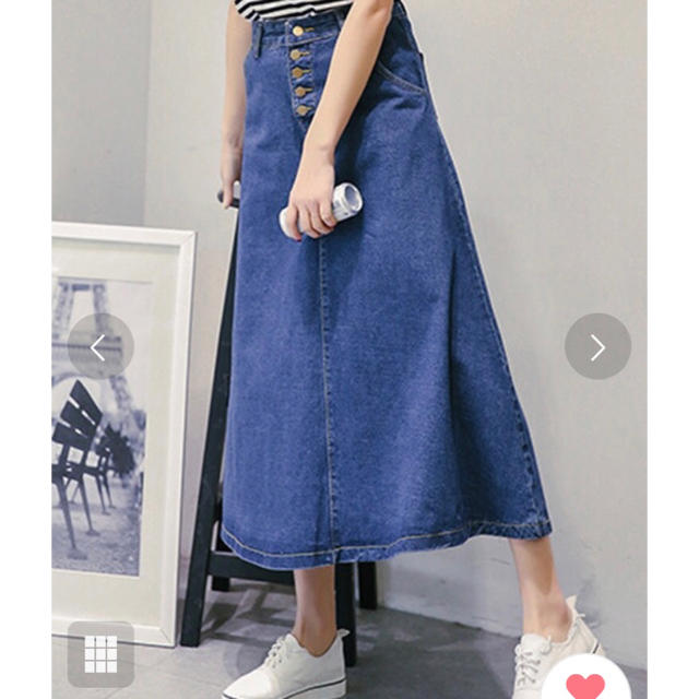dholic(ディーホリック)のハイウエスト フレアデニムスカート レディースのスカート(ロングスカート)の商品写真