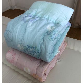 新品‼️お買い得２枚セット^_^綿１００% 二重ガーゼ衿付肌布団１４０×１９０(布団)