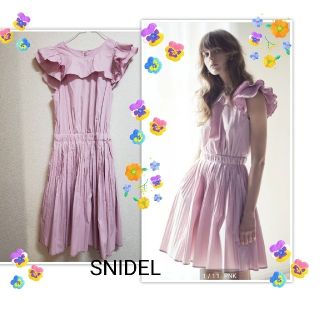 スナイデル(SNIDEL)のSNIDEL★フリルプリーツワンピース(ひざ丈ワンピース)