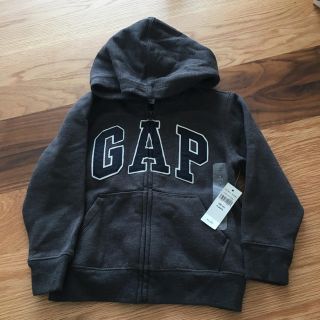 ギャップキッズ(GAP Kids)のGAP フード付き ジップアップパーカー グレー(ジャケット/上着)