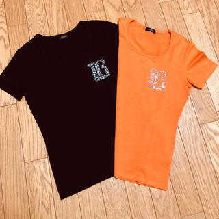 ボッシュ(BOSCH)のBOSCH ボッシュ 2枚組☆ Tシャツ ブラック オレンジ 38(Tシャツ(半袖/袖なし))