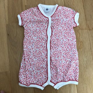 プチバトー(PETIT BATEAU)のプチバトー 夏用ロンパース(ロンパース)