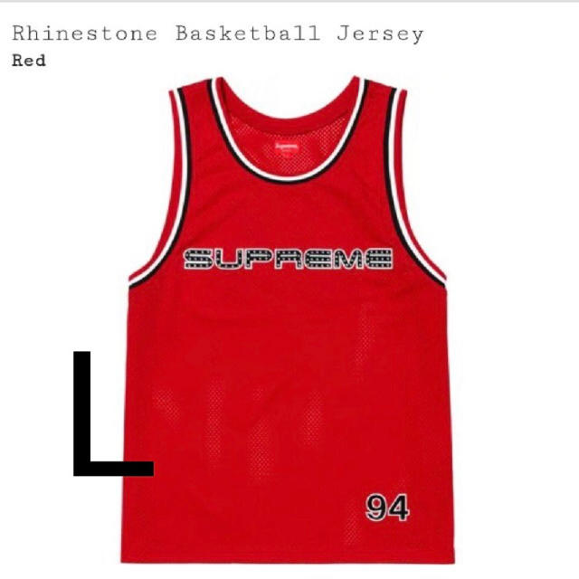 メンズSupreme Rhinestone Basketball Jersey L