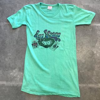 スタンダードカリフォルニア(STANDARD CALIFORNIA)の70年代 ビンテージ 古着 パキ綿 カジノプリント Tシャツ ヴィンテージ (Tシャツ/カットソー(半袖/袖なし))