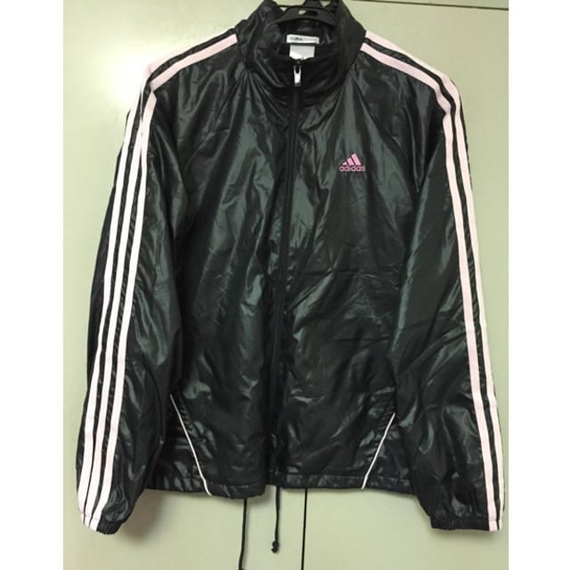 adidas ウインドブレーカー上下　サイズM　ソリッドグレー＆ピンク