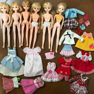 タカラトミー(Takara Tomy)の【リカちゃん】人形6体 服大量セット 靴有り いづみちゃん(キャラクターグッズ)