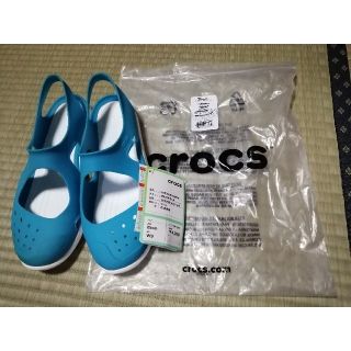 クロックス(crocs)のクロックス crocs サンダル 水色 25cm(サンダル)