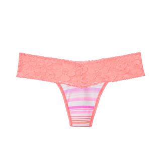 ヴィクトリアズシークレット(Victoria's Secret)の19. Victoria'sSecret新品 レースショーツ ボーダー オレンジ(ショーツ)