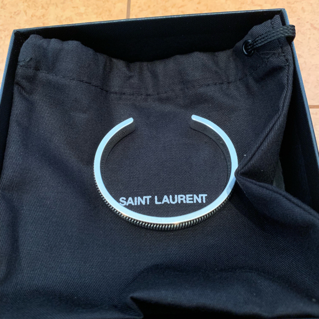 saint laurent oxidised silver bracelet Mメンズ